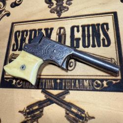 Tr&egrave;s rare vest pocket 22 grav&eacute; d'usine plaqu&eacute; argent !