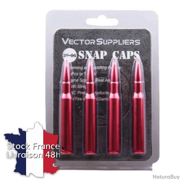 Douille amortisseur snap caps cartouche pour le tir  sec et drill - 30-06 4 pices - Stock France