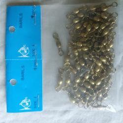 Lot de 72 &eacute;merillons baril dor&eacute;s , FLASHMER ,  taille .n&deg;4.