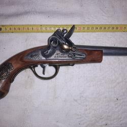 Reproduction pour décoration pistolet à silex Napoléon
