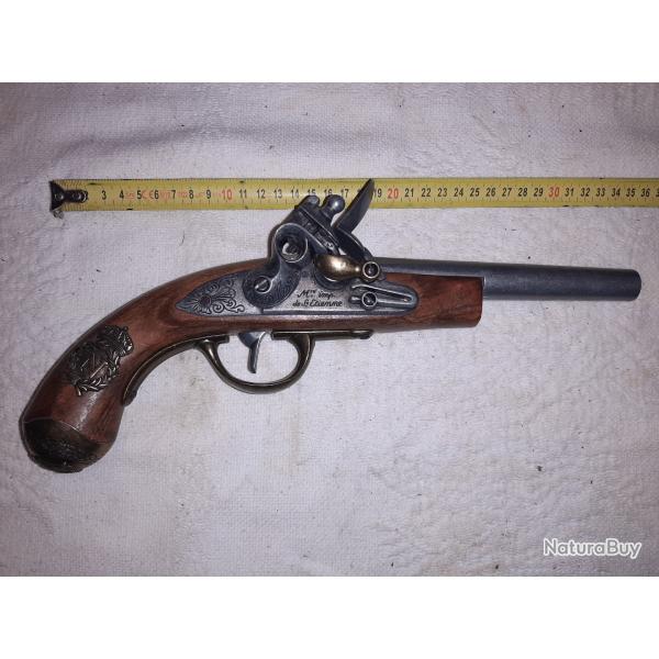Reproduction pour dcoration pistolet  silex Napolon