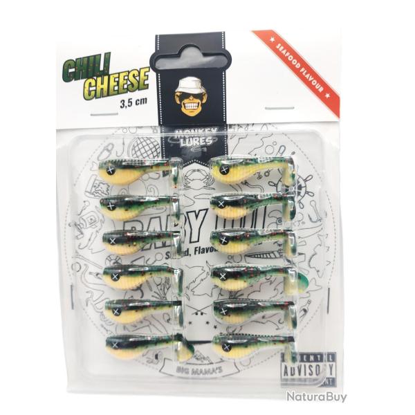 Monkey Lures Baby lui 3,5 CM Chili Cheese