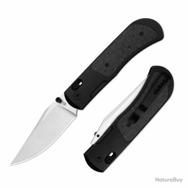 Couteau Pliant Kizer Tycho Lame Acier M390 Manche Titane & Fibre de Carbone Clutch Lock KI4761A4