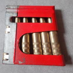 Lame chargeur + 6 cartouches en laiton pour fusil 1889, 96/11: ogive arrondie. GP90 de manipulation
