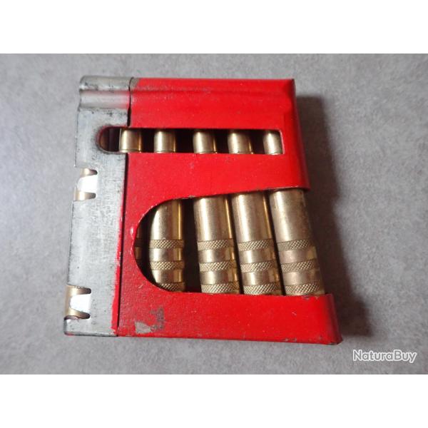 Lame chargeur + 6 cartouches en laiton pour fusil 1889, 96/11: ogive arrondie. GP90 de manipulation