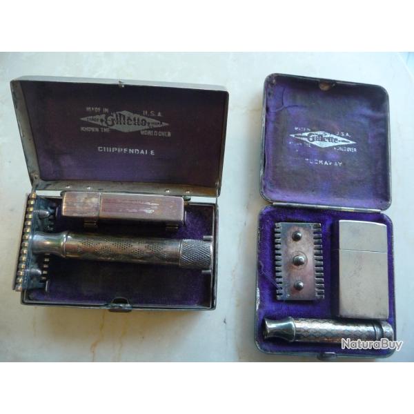 vends lot 2 rasoirs GILETTE  anciens.