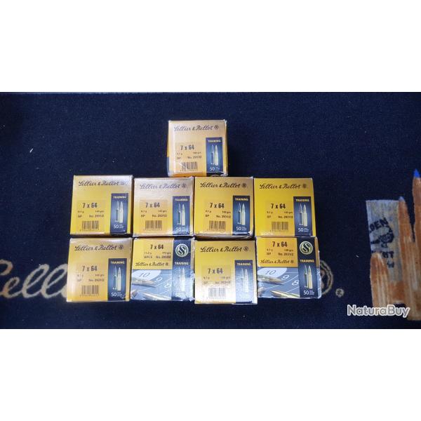 LOT DE 450 BALLES S1B 7X64 SP 140GRS