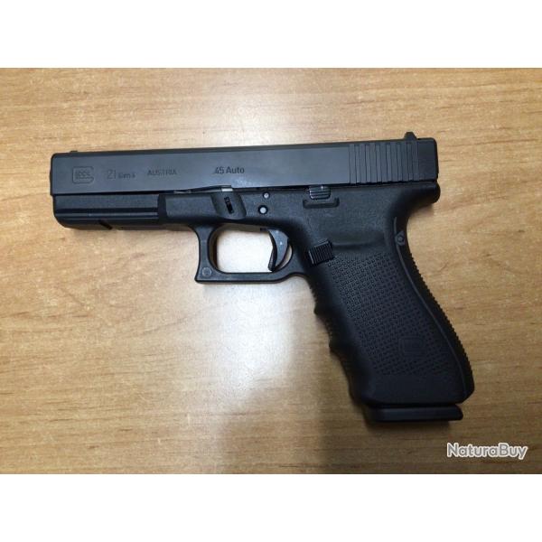 Pistolet GLOCK 21 cal 45 ACP gen 4 d'occasion en excellent tat
