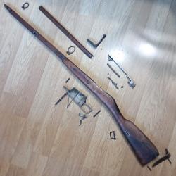 Ensemble pour crosse de fusil Tsariste ,Mosin-Nagant 1891, TULLA 1916