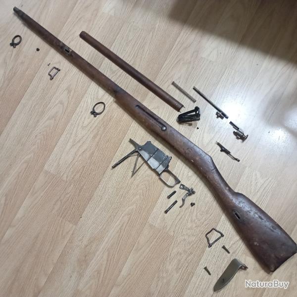 Tr�s rare ensemble pour crosse de fusil Tsariste ,Mosin-Nagant 1891, REMINGTON ARMORY 1917