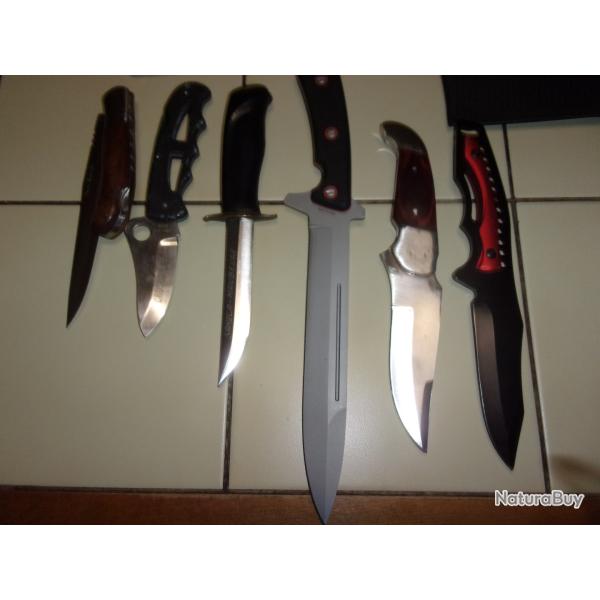 Lot de 6 couteaux  differents