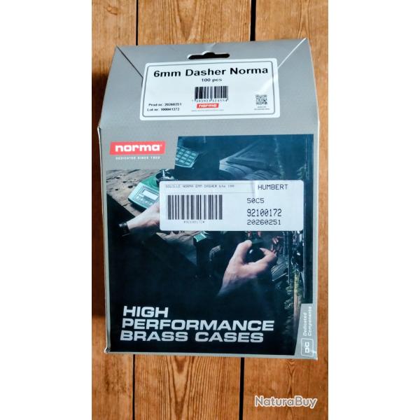Promo - 6mm dasher Douilles marque Norma bte 100