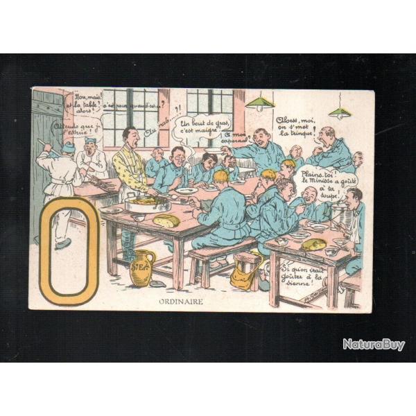 alphabet militaire lettre o ordinaire carte ancienne humoristique