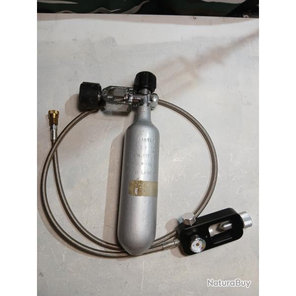 Bouteille de plonge portable de 0,4 L avec trier DIN/INT BEUCHAT et flexible pour remplissage PCP