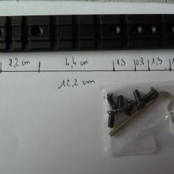 rail picatinny - plat - 6 trous