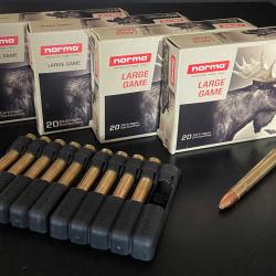 Vend 4 boites de 20 balles NORMA 9,3x74R VULKAN 15g 232 gr.110 la boîte