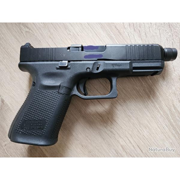 Glock 19 gen5 mos canon filete avec silencieux reducteur de son neuf.