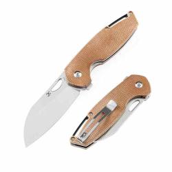 Couteau Pliant Kansept Model 6 Lame Acier 154CM Manche Micarta Marron Liner Lock KT1022A5
