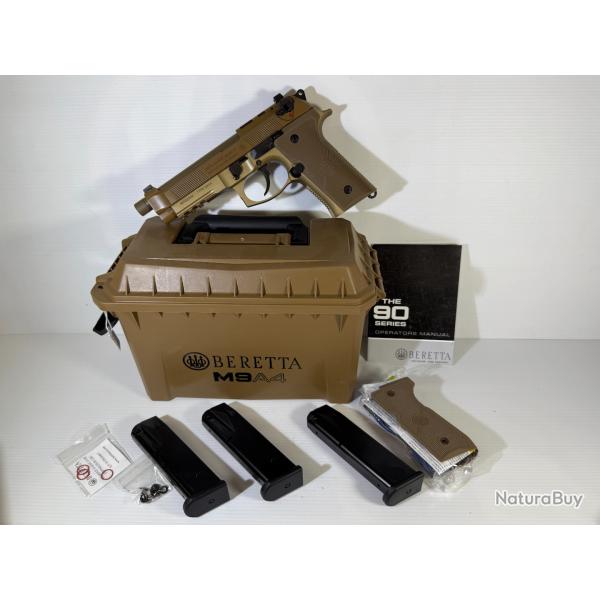CATEGORIE B PISTOLET BERETTA CAL 9X19 TYPE M9A4 cerakote FDE GARANTIE 2 ANS FRAIS DE PORT OFFERT