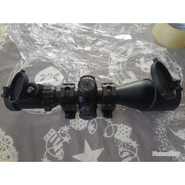 Lunette de tire 3-12-44 UTG , multicolores, rglage par clics