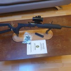 carabine pliante 22lr Black Widow de Pedersoli avec point rouge