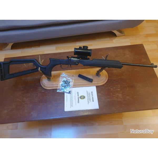 carabine pliante 22lr Black Widow de Pedersoli avec point rouge