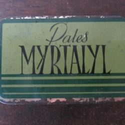 Boite en tôle pates Myrtalyl - Sauba 1940-1950