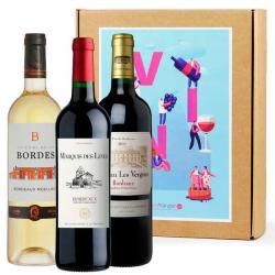 Trio de Bordeaux authentiques - Coffret plaisir accessible - Coffret 3 bouteilles 75cl