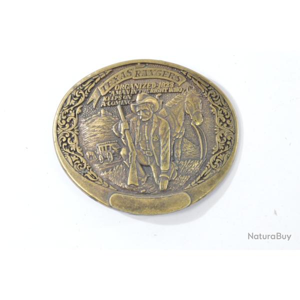 Boucle de ceinturon / ceinture US TEXAS RANGERS annes 1970. Deco western country