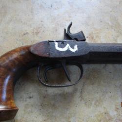 pistolet coup de poing voyage à balle forcée double 12mm  fonctionne tres bien  bois noyer