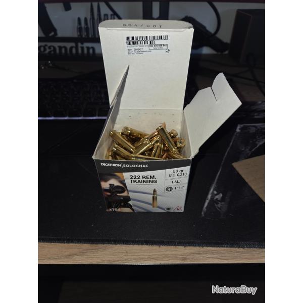 Lot de 70 cartouches de 222rem Solognac