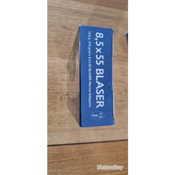 Balles Blaser calibre 8.5/55 Softpoint 13.6gr 210 grains