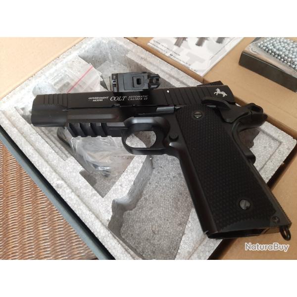 Pistolet M45 Black CQBP CO2 4.5mm Colt