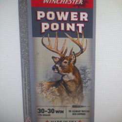 20 munitions winchester Power point calibre 30-30 170gr