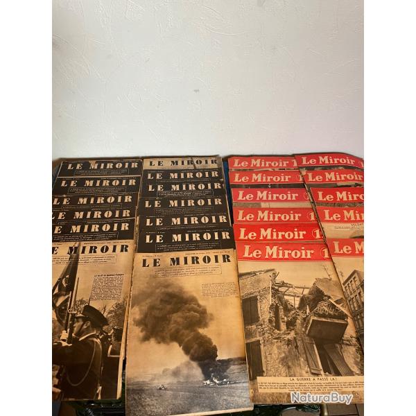 Lot de journaux Le Miroir de 1939 et 1940