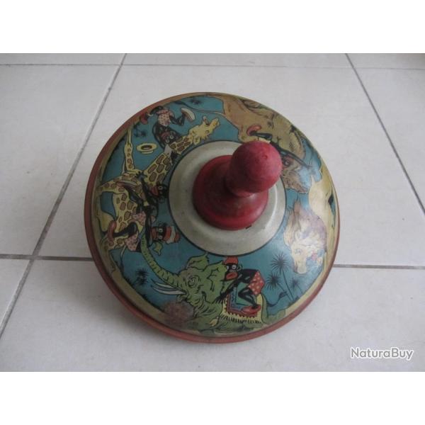 Grande toupie en tle lithographie 1920-1930