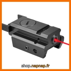 Laser: rouge sur rail picatinny 20 mm, en aluminium