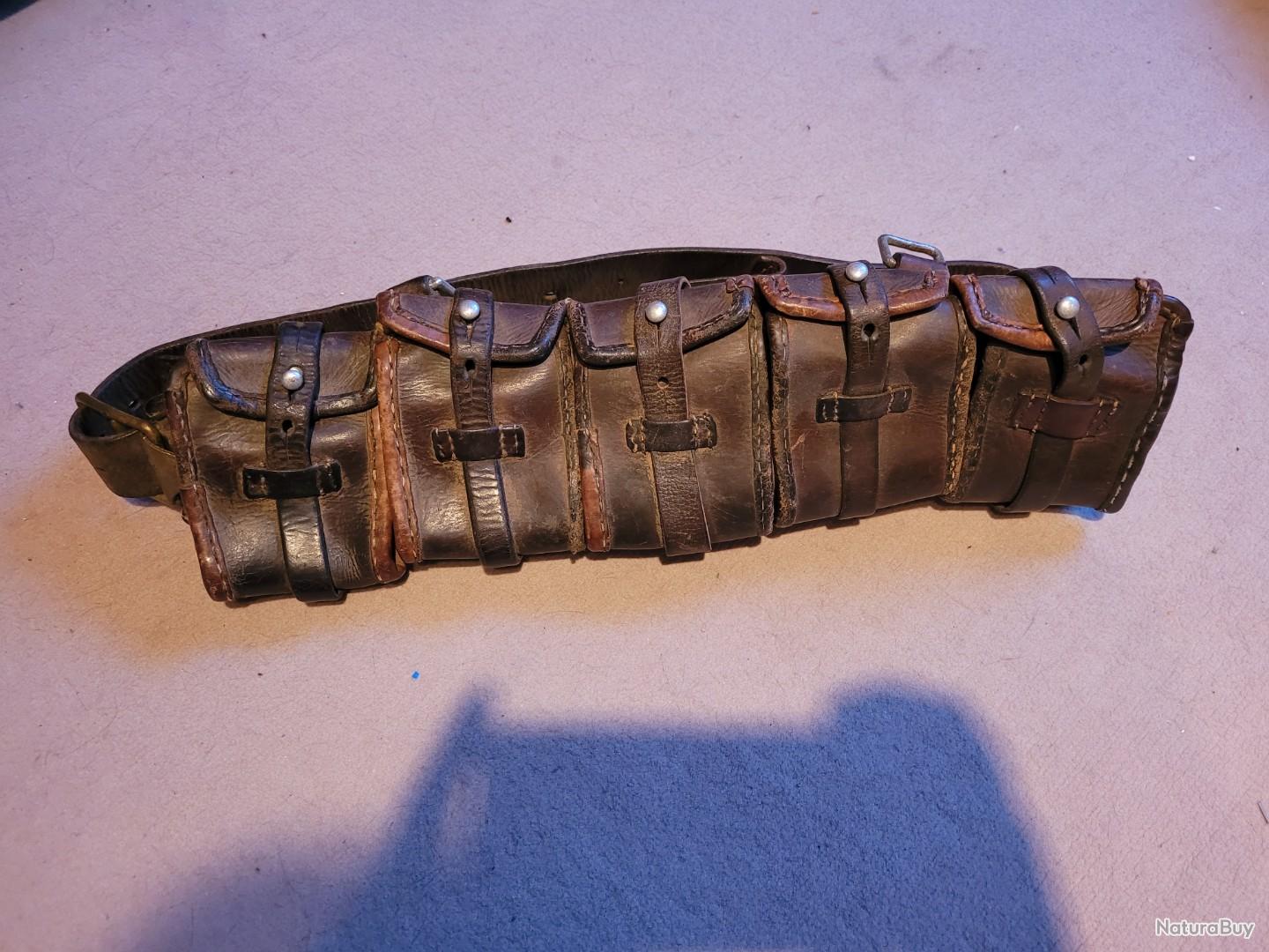 cartouchière en cuir ou tissu par ceinture pour la chasse