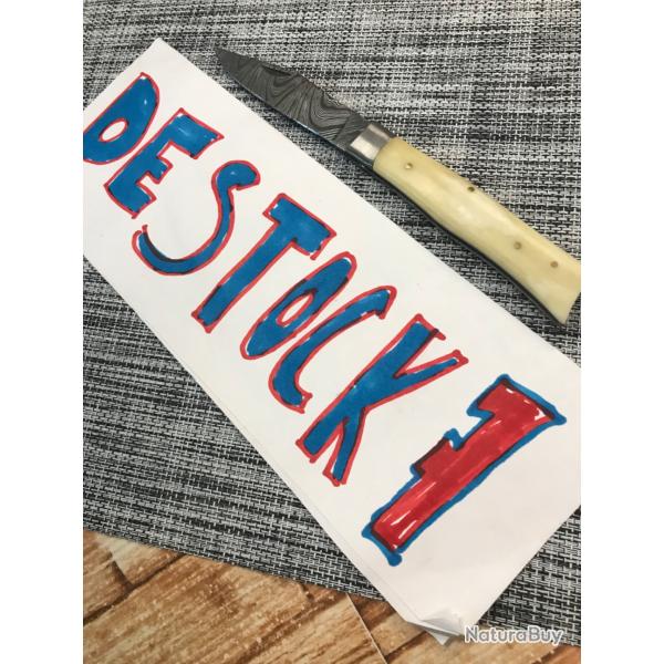 Couteau alpin lame damas 160 plis