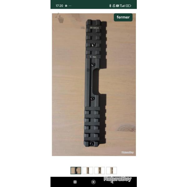 Rail Picatinny cz 457 25 MOA