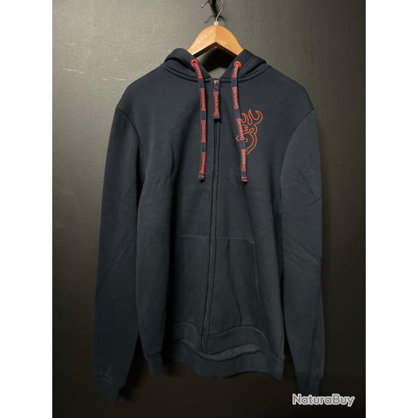 SWEATSHIRT ZIP BROWNING SNAPSHOT BLEU