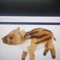 Peluche marcassin t&ecirc;te relev&eacute;e 23cm