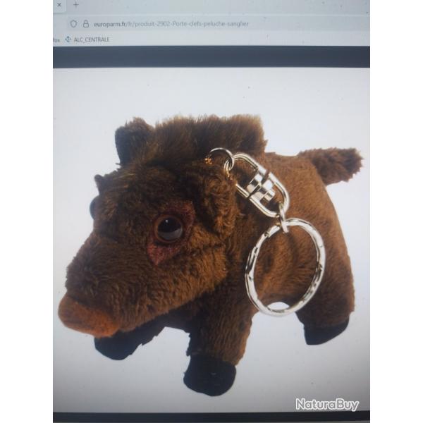 Porte clefs peluche sanglier