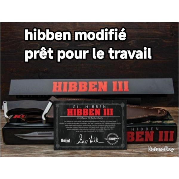 Couteau rambo 3 hibben , renforc� , �tui d'origine