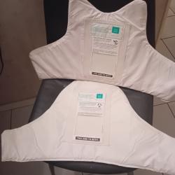 Enchère lot de 2 plaques balistiques 3a contre les armes de poings, les lames 57X36 cm et 58X31 cm