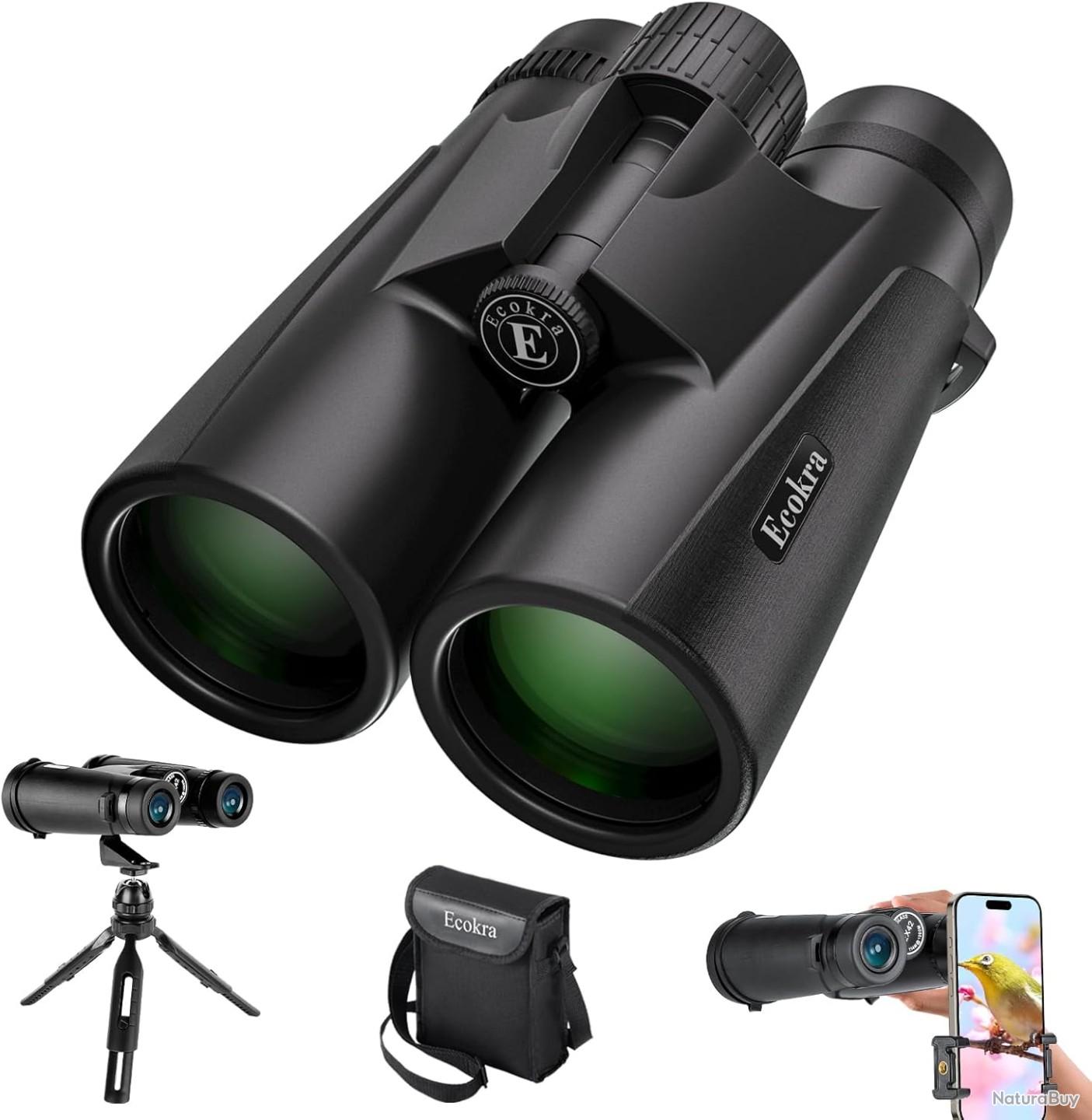 Jumelles 12x42 Pour Observation Oiseaux - Prisme BAK4, Lentilles FMC - Étanches - Grand Champ De Vision