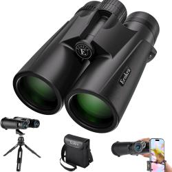 Jumelles pour Adultes Haute Puissance 12x42 HD Vision Nocturne Prisme BAK-4 Lentille FMC &Eacute;tanches