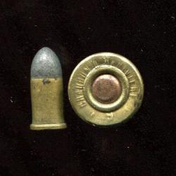 9 mm Devisme - TRES RARE - marquage en relief : CHAUDUN & DERIVIERE * 9 * - étui laiton de 15 mm