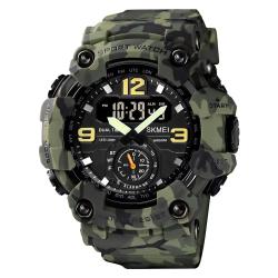 Montre Numérique Militaire Homme Camouflage Étanche Antichoc Sport Quartz LED Chronographe