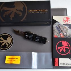 RARE Couteau Microtech mini troodon hellhound bronzed signature series 819-13-s